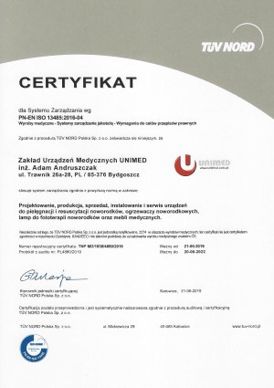 Certyfikat ISO 13485:2003 wersja polska